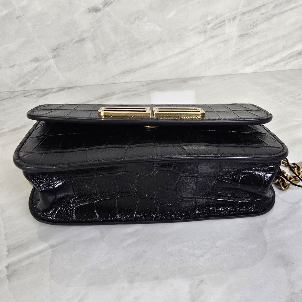Balenciaga XS Gossip Croc Embossed Crossbody Bag - Picture 11 of 11